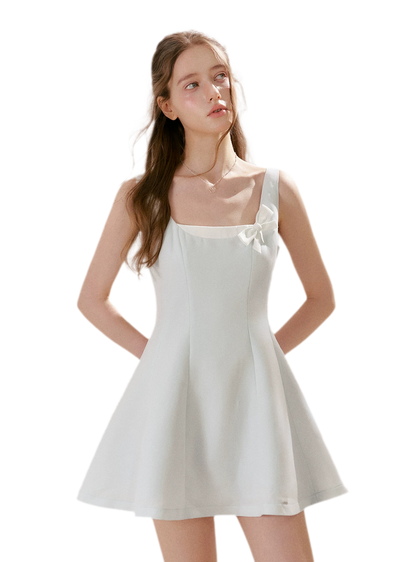 Bow Detail Short A-Line Dress