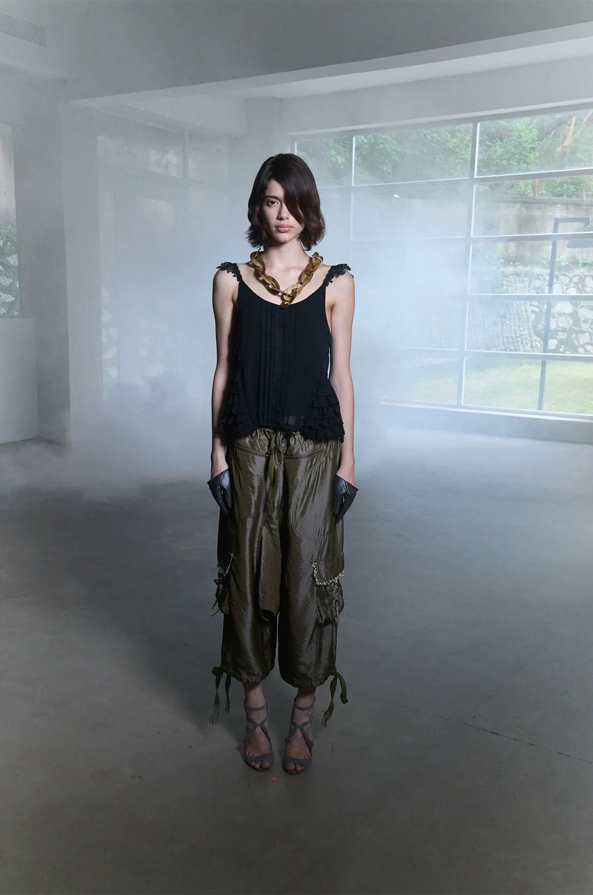 Layered Lace Ruffle Camisole