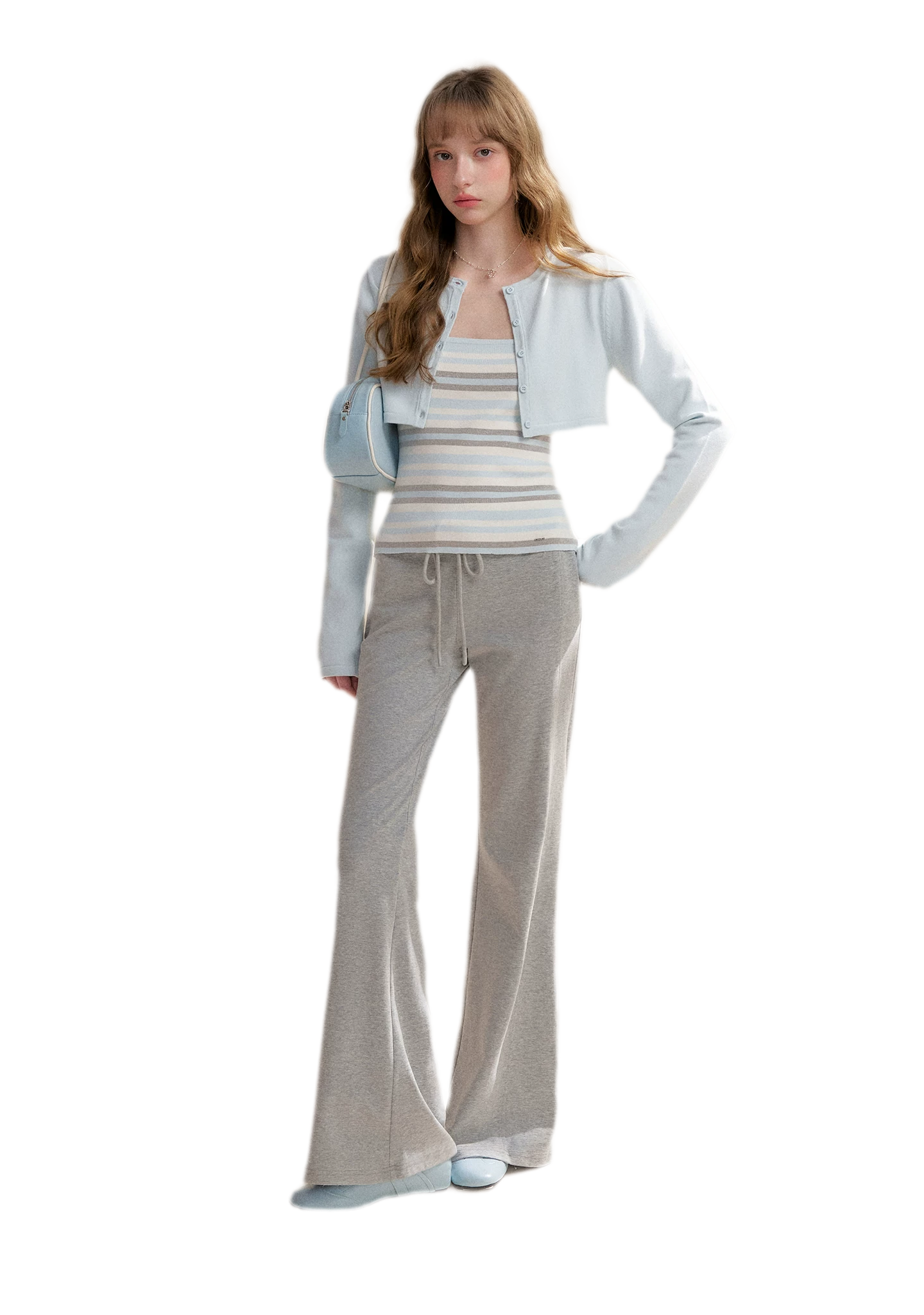 Tencel Cotton Drawstring Flared Pants