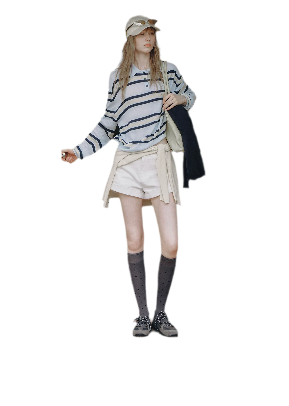 Contrast Striped Embroidered Polo Shirt