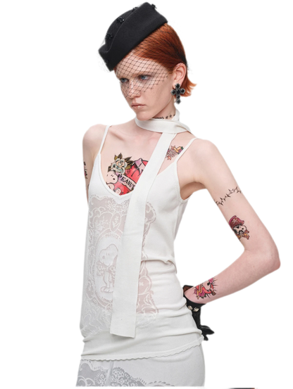 Burnout Graphic V-Neck Camisole