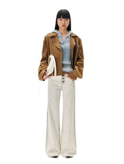 Suede Velvet Relaxed Jacket