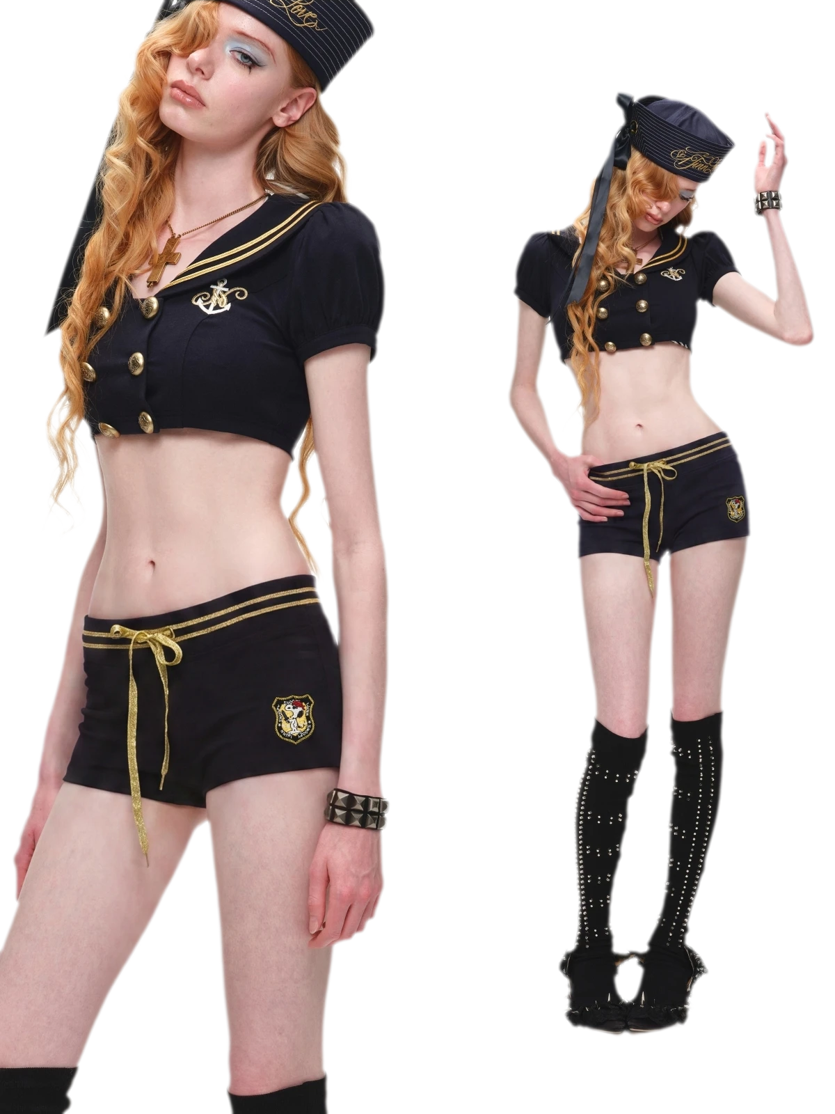 Navy Style Three-Piece Set