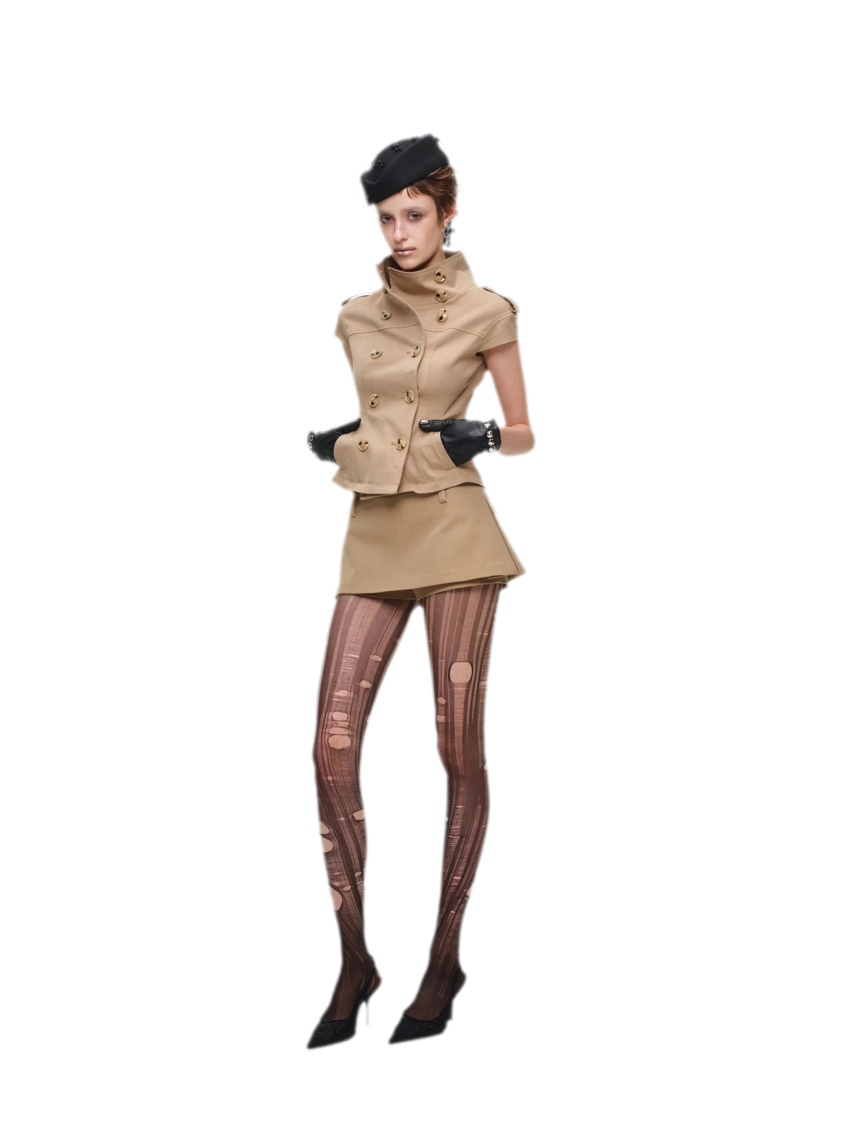 Structured A-Line Mini Skirt