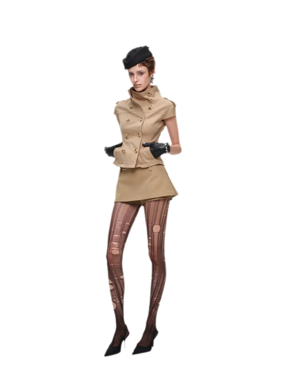 Structured A-Line Mini Skirt