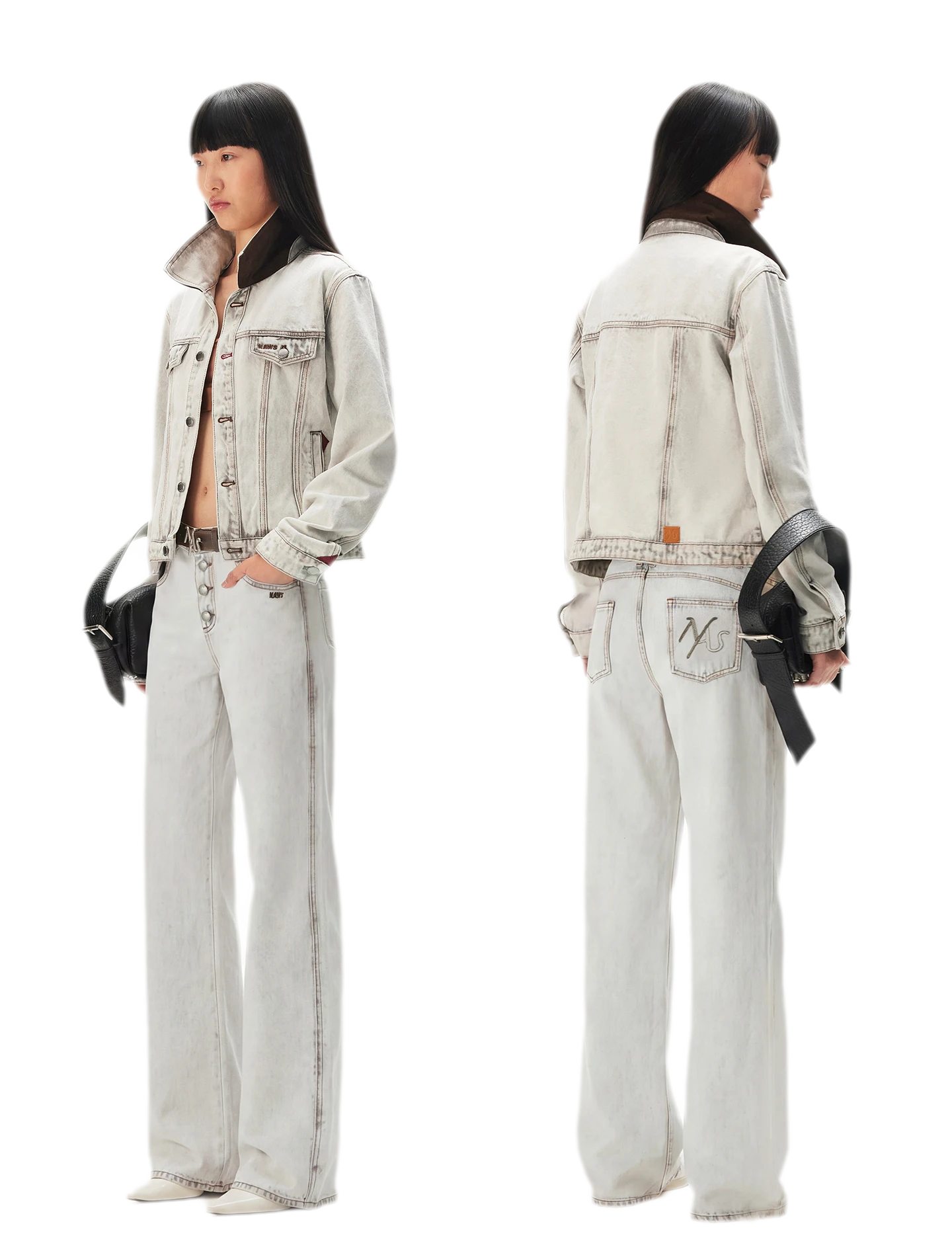 Washed Straight-Leg Jeans