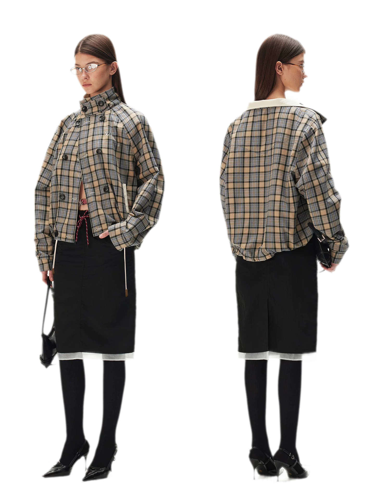 Yarn-Dyed Plaid Reversible Jacket