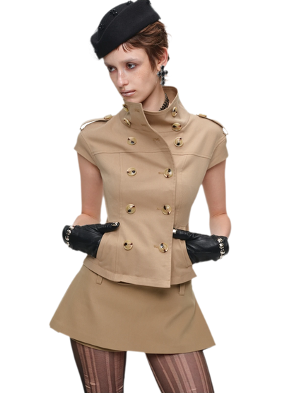 Structured A-Line Mini Skirt
