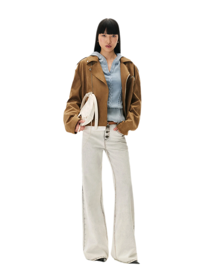 Suede Velvet Relaxed Jacket