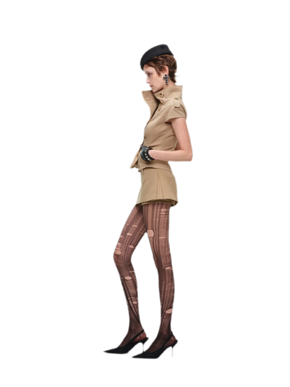 Structured A-Line Mini Skirt