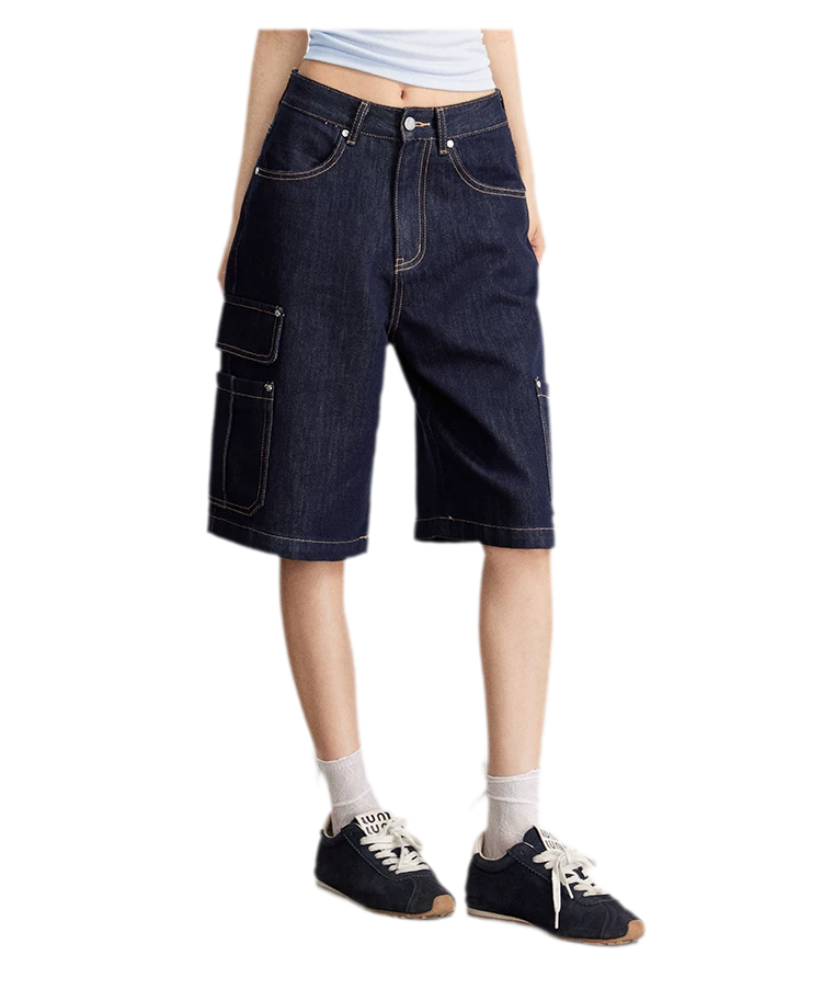 Wide-Leg Cargo Shorts