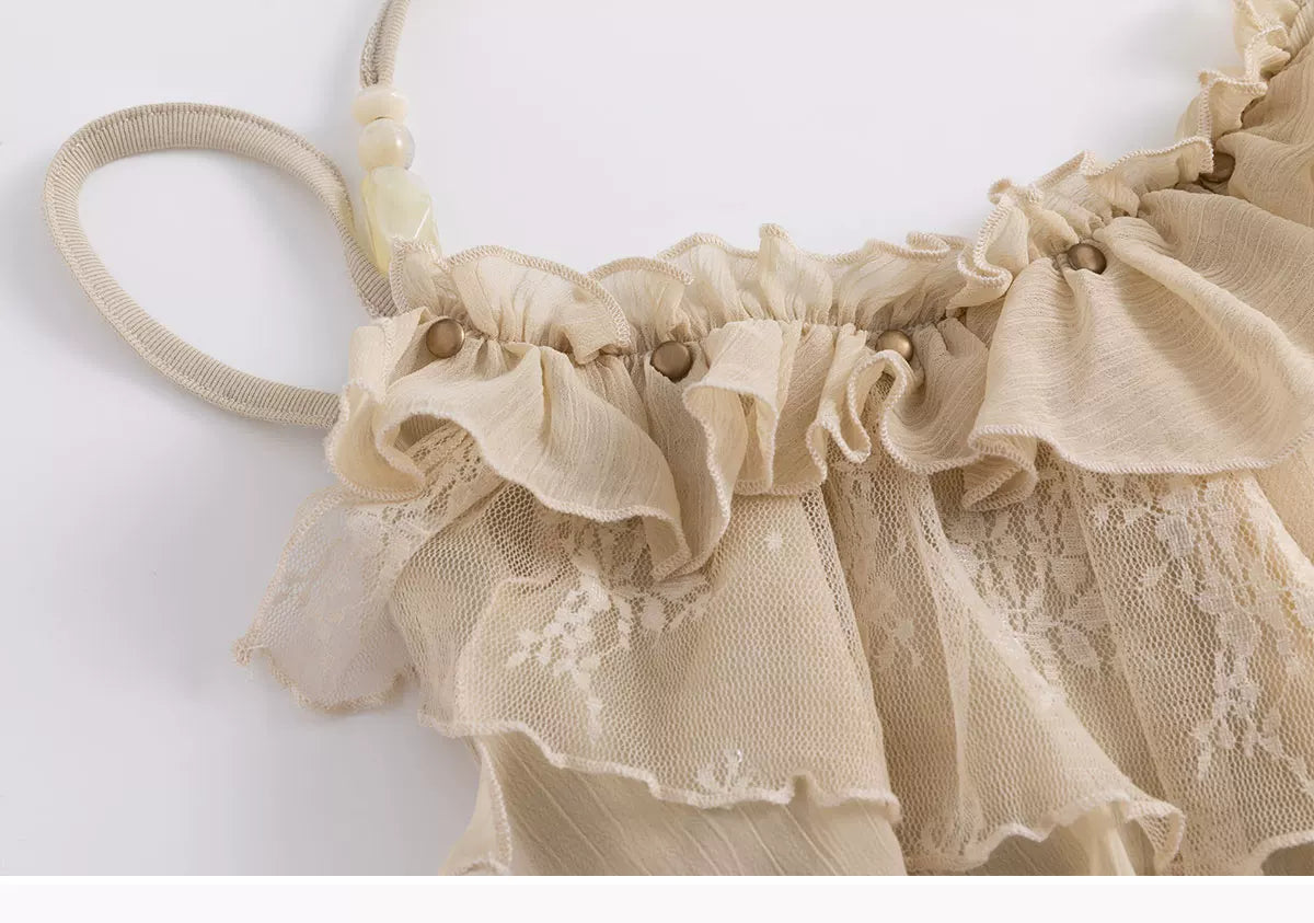 Tie Dye Beaded Lace Cami