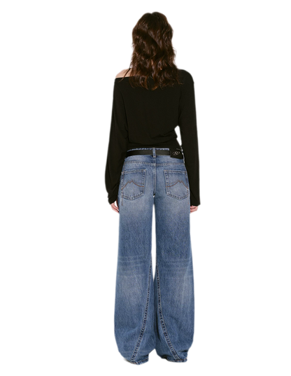 Lyocell Off-Shoulder Cropped Top