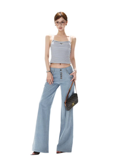 Stripe Cropped Cami Top