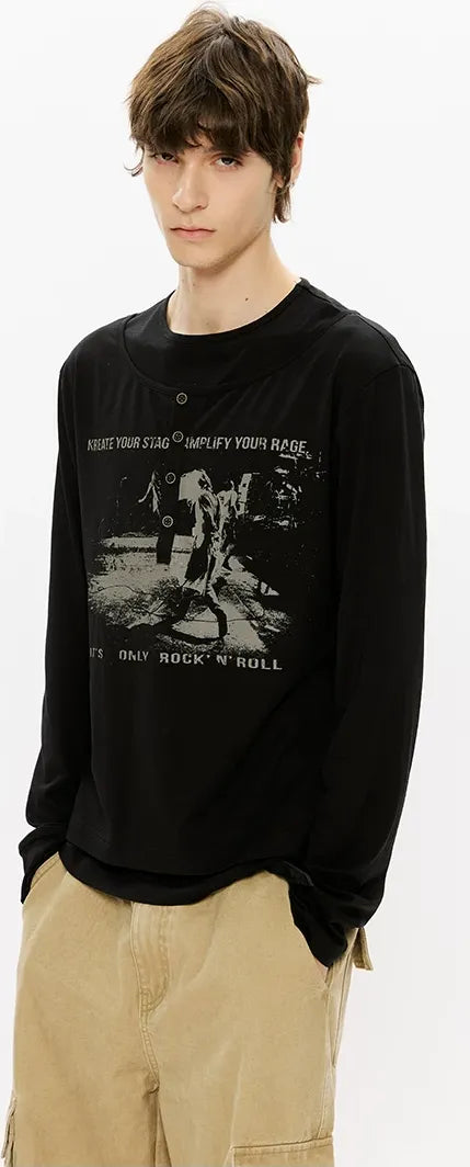 Modal Henley Long-Sleeve T-Shirt