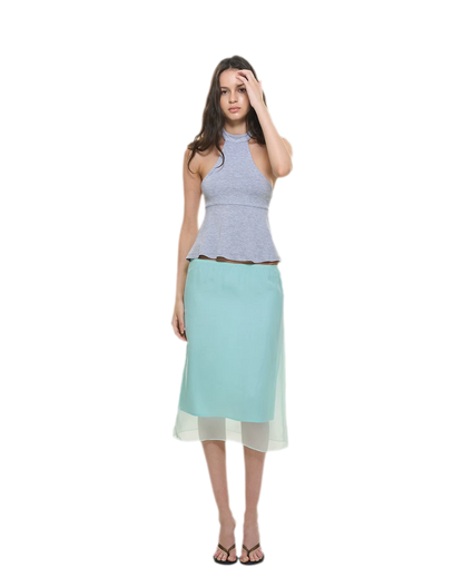 Modal Peplum Halter Top