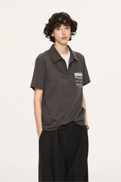 Fair Isle Tailored Polo Shirt