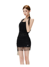 CYNR Halter Sequin Mini Dress – view 15