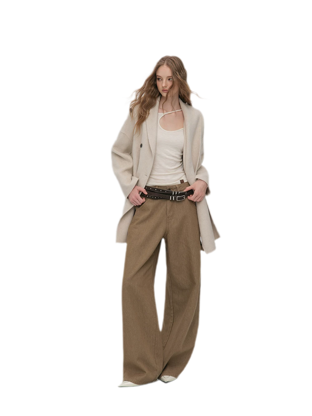 Double-Faced Wool Cape Coat