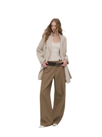 Double-Faced Wool Cape Coat