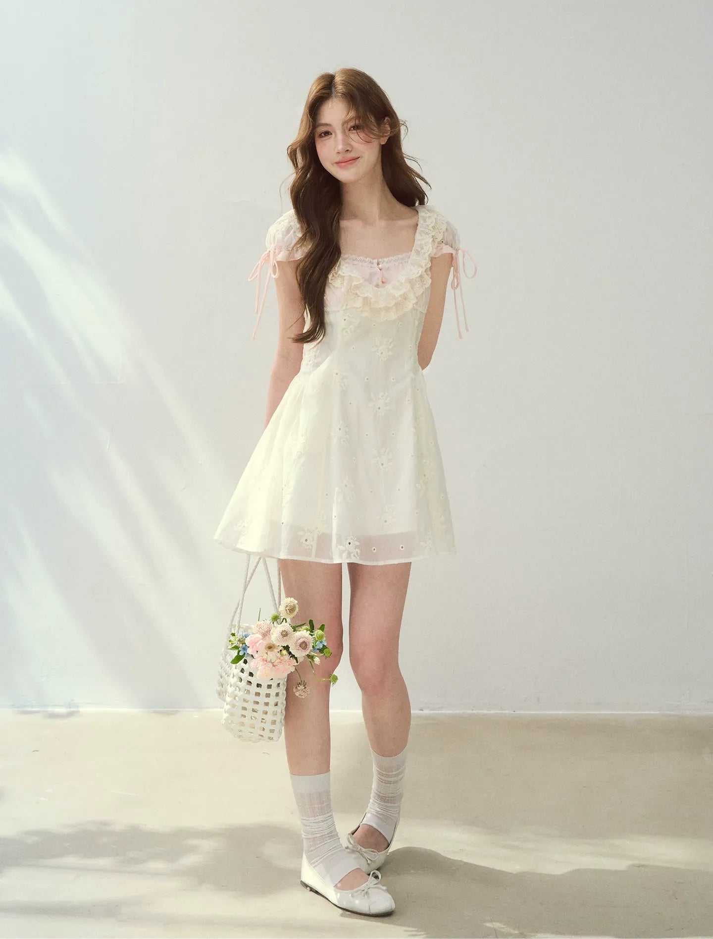 Shell Diary Embroidered Dress