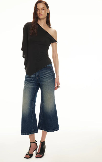 Modal Asymmetrical Single-Shoulder Top