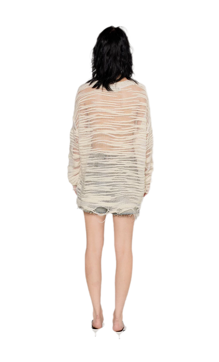 Textured Bouclé Knit Sweater