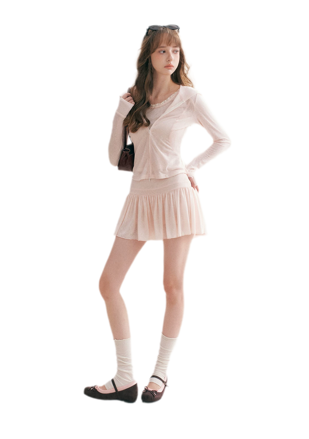 Lyocell Hooded Skirt Set