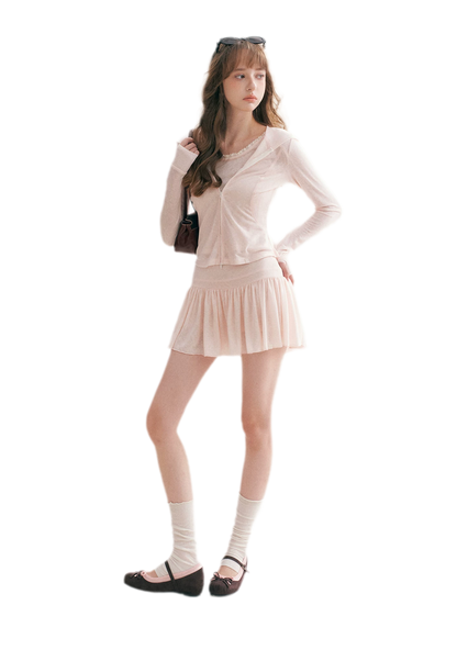 Lyocell Hooded Skirt Set