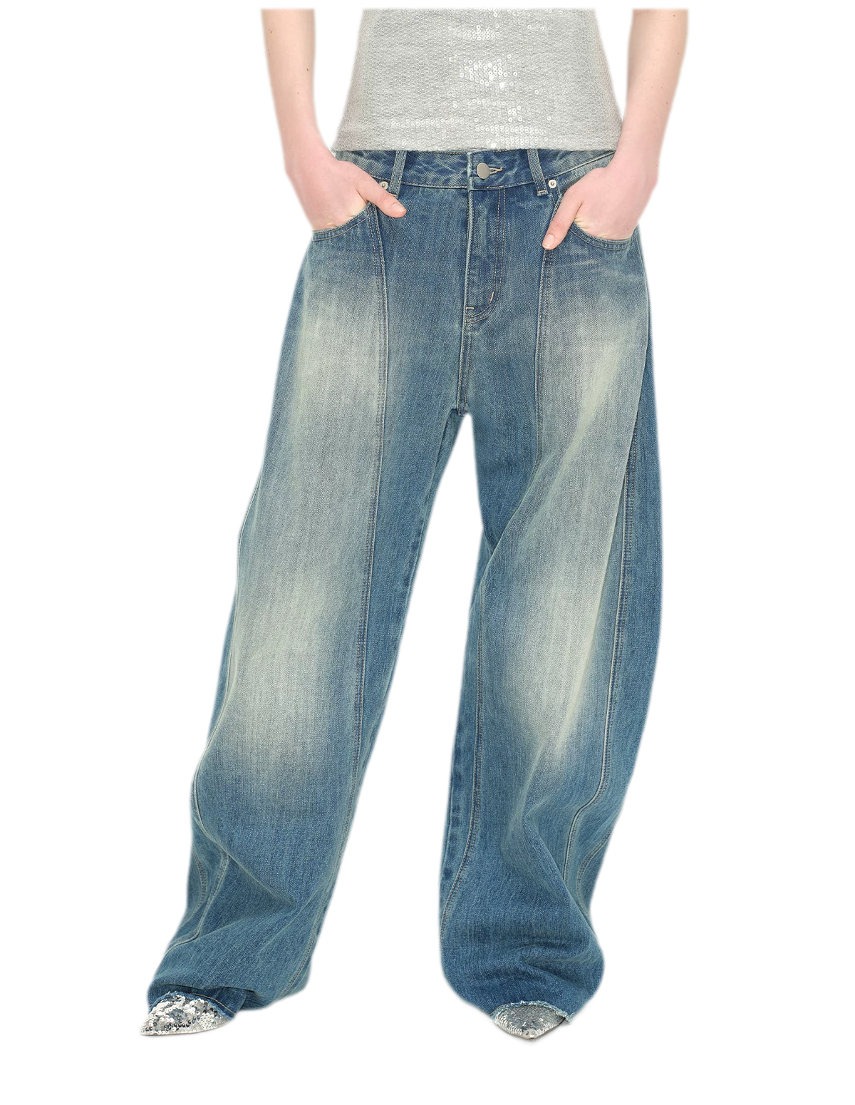 Vintage Washed Lightning Jeans