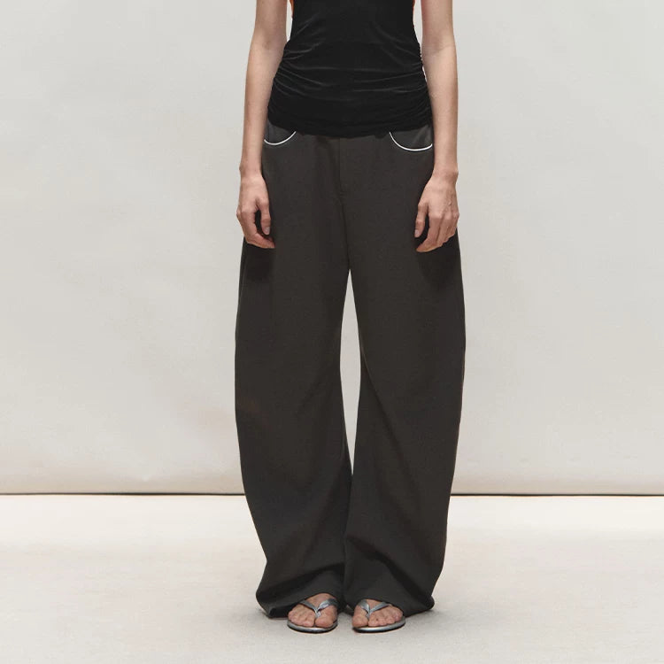 Relaxed Fit Sculpted Wide-Leg Pants