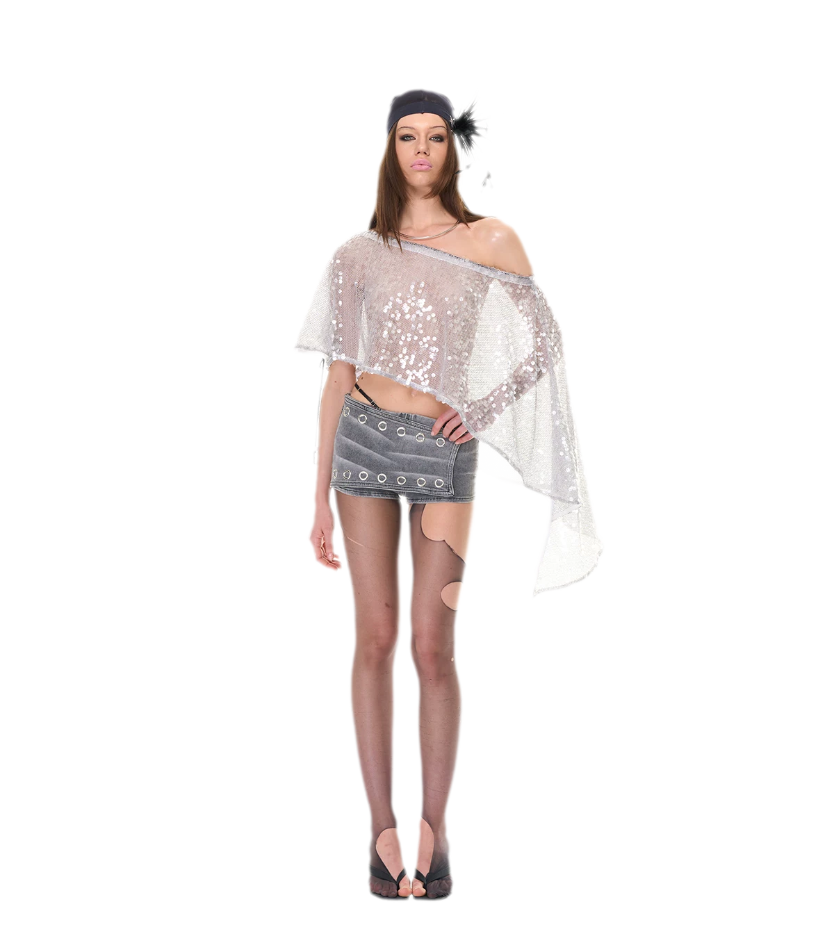 Shimmering Asymmetric Cover-Up
