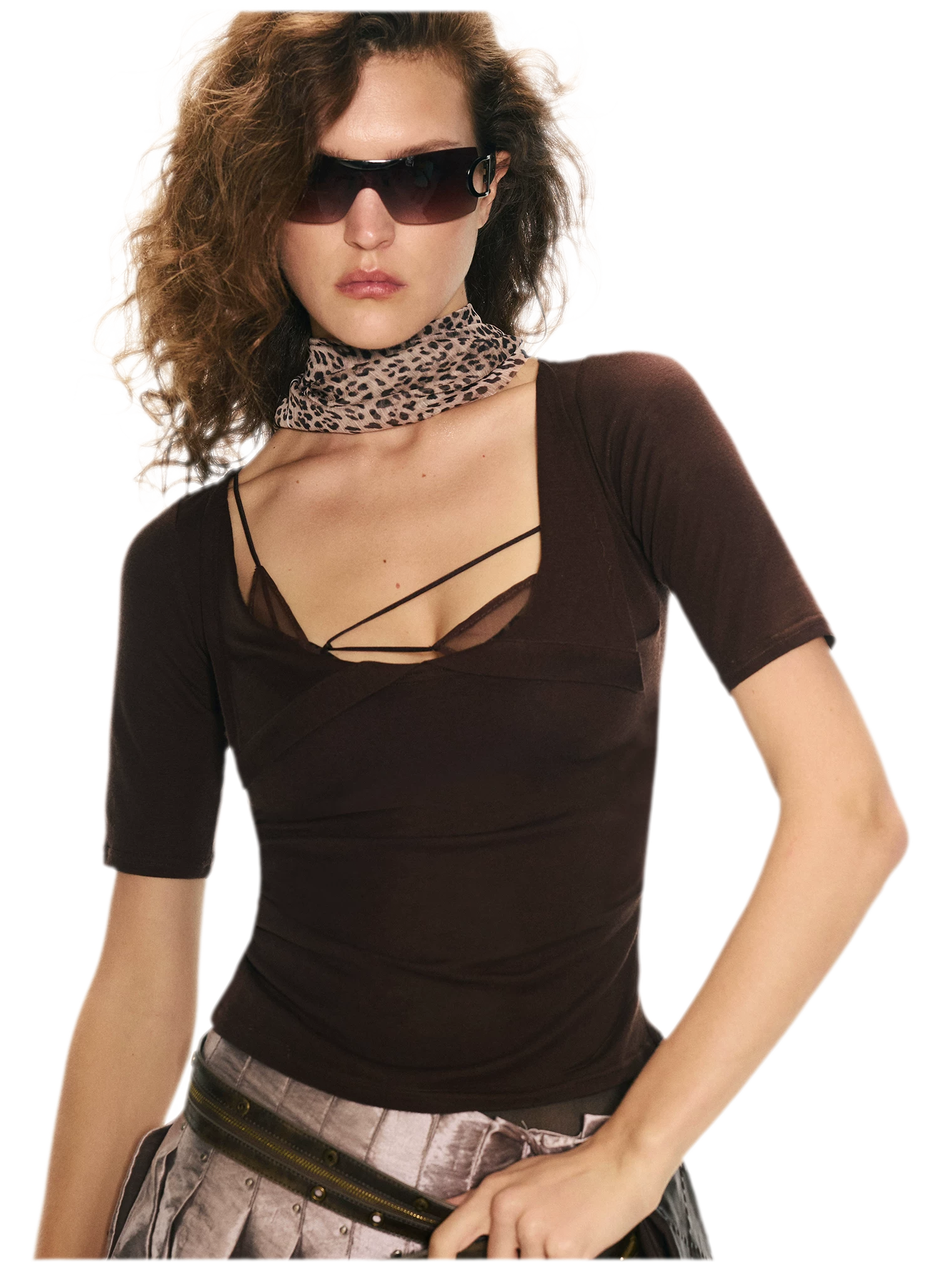 Retro Slim Fit Knit T-Shirt