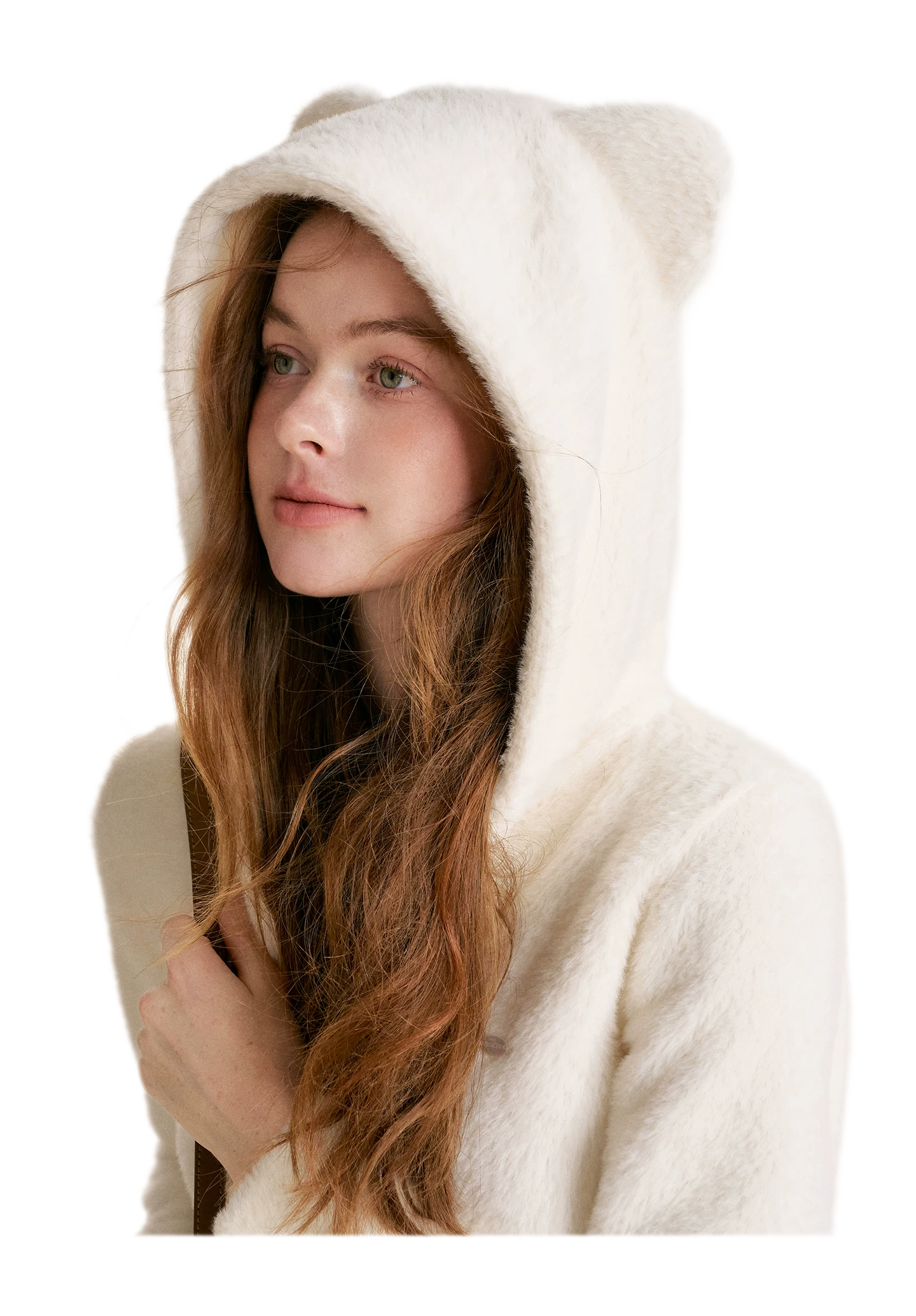Eco Plush Bear-Ear Hoodie