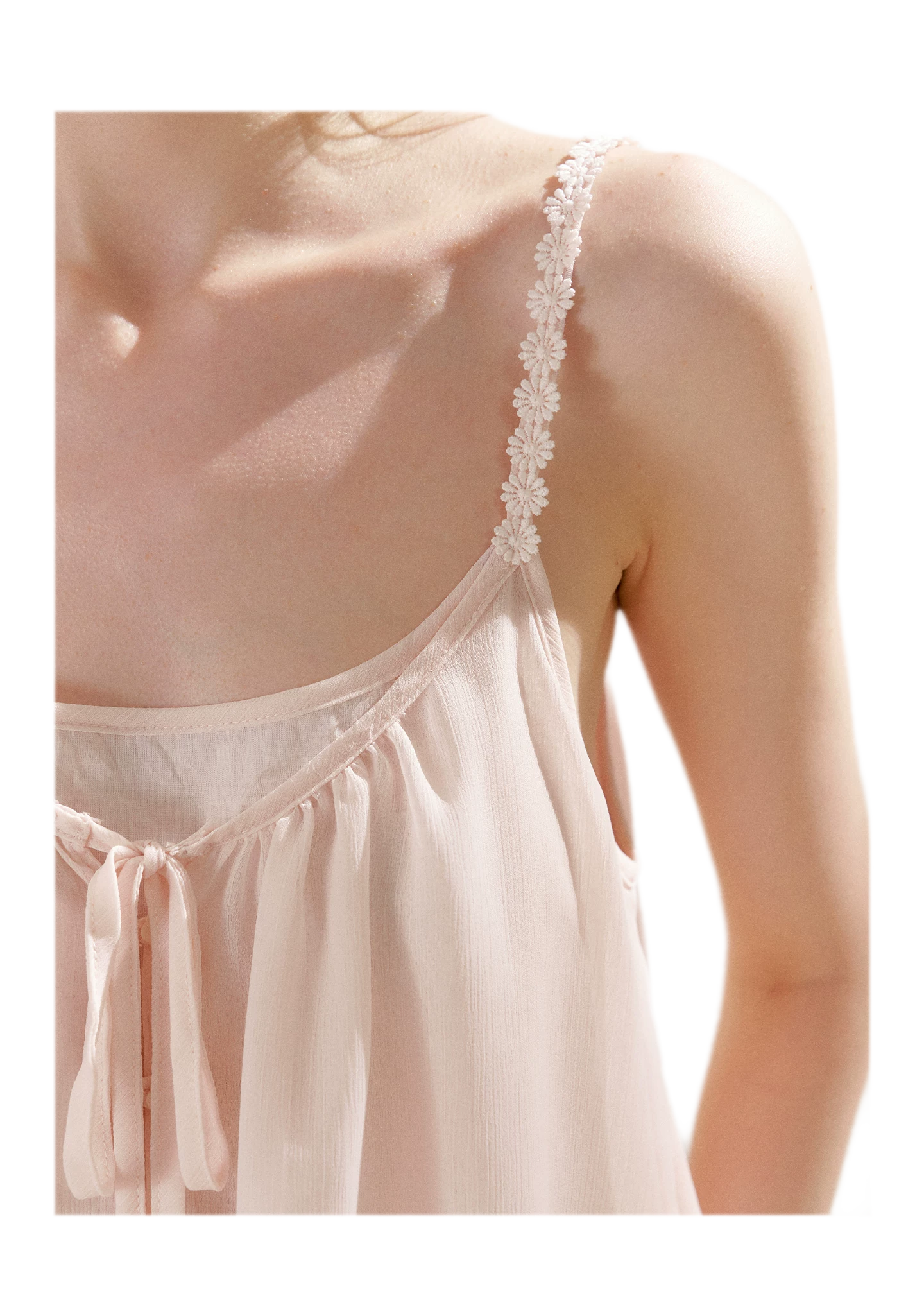 French Holiday Chiffon Top