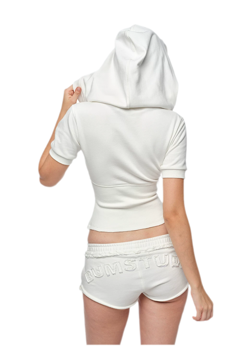V-Neck Ribbed Zip Sweatshirt