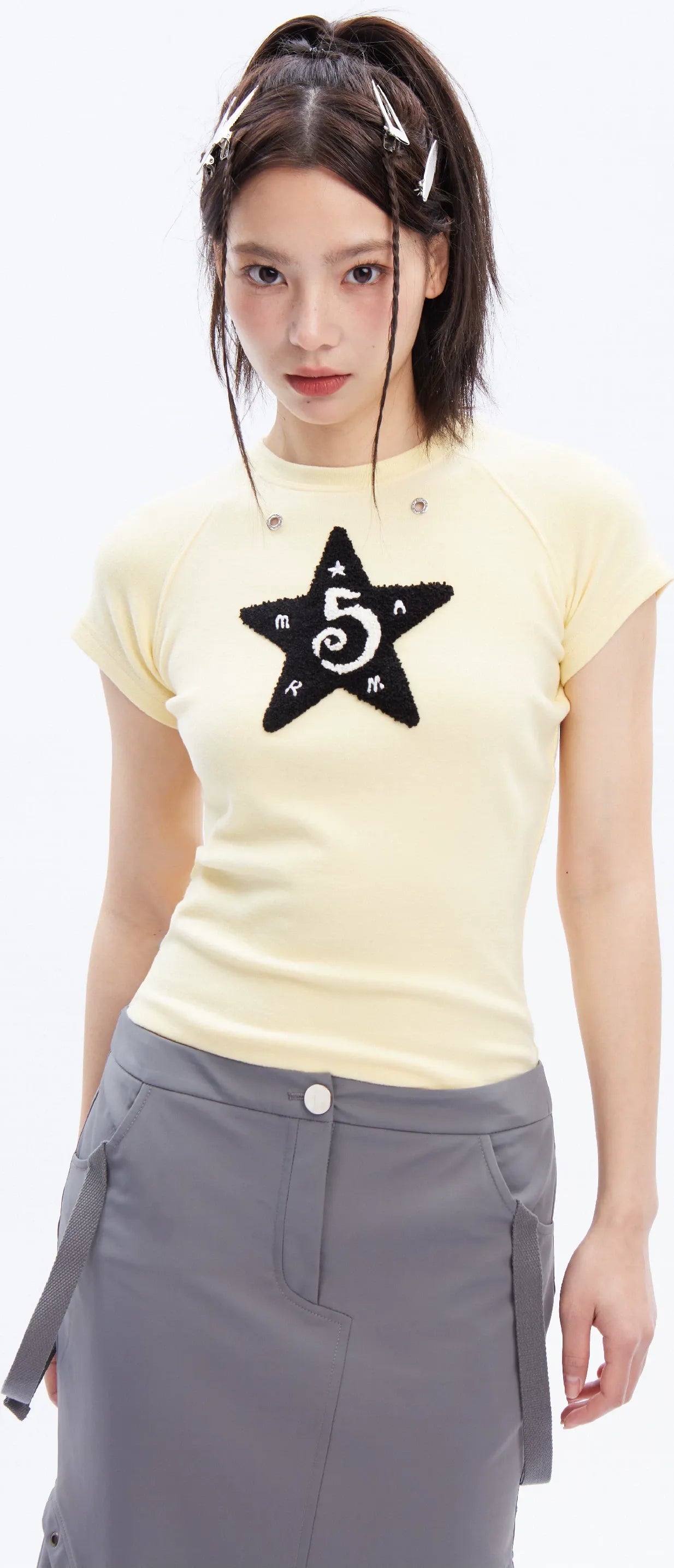 Star Applique Slim T-Shirt