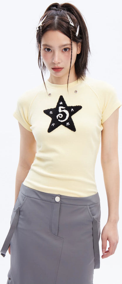 Star Applique Slim T-Shirt