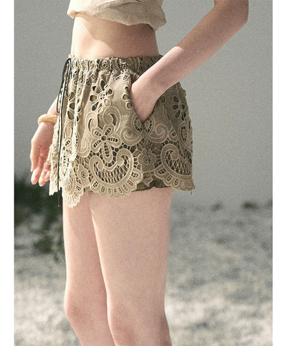 Lace A-Line Mini Skirt