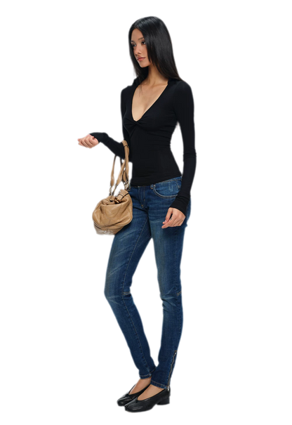Twisted Knot Slim-Fit Top