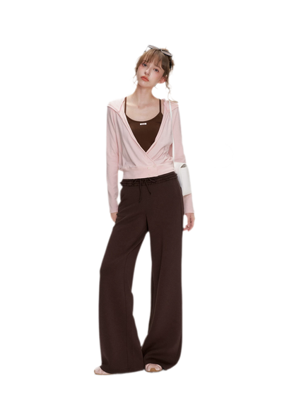 Soft Cotton Wide-Leg Trousers