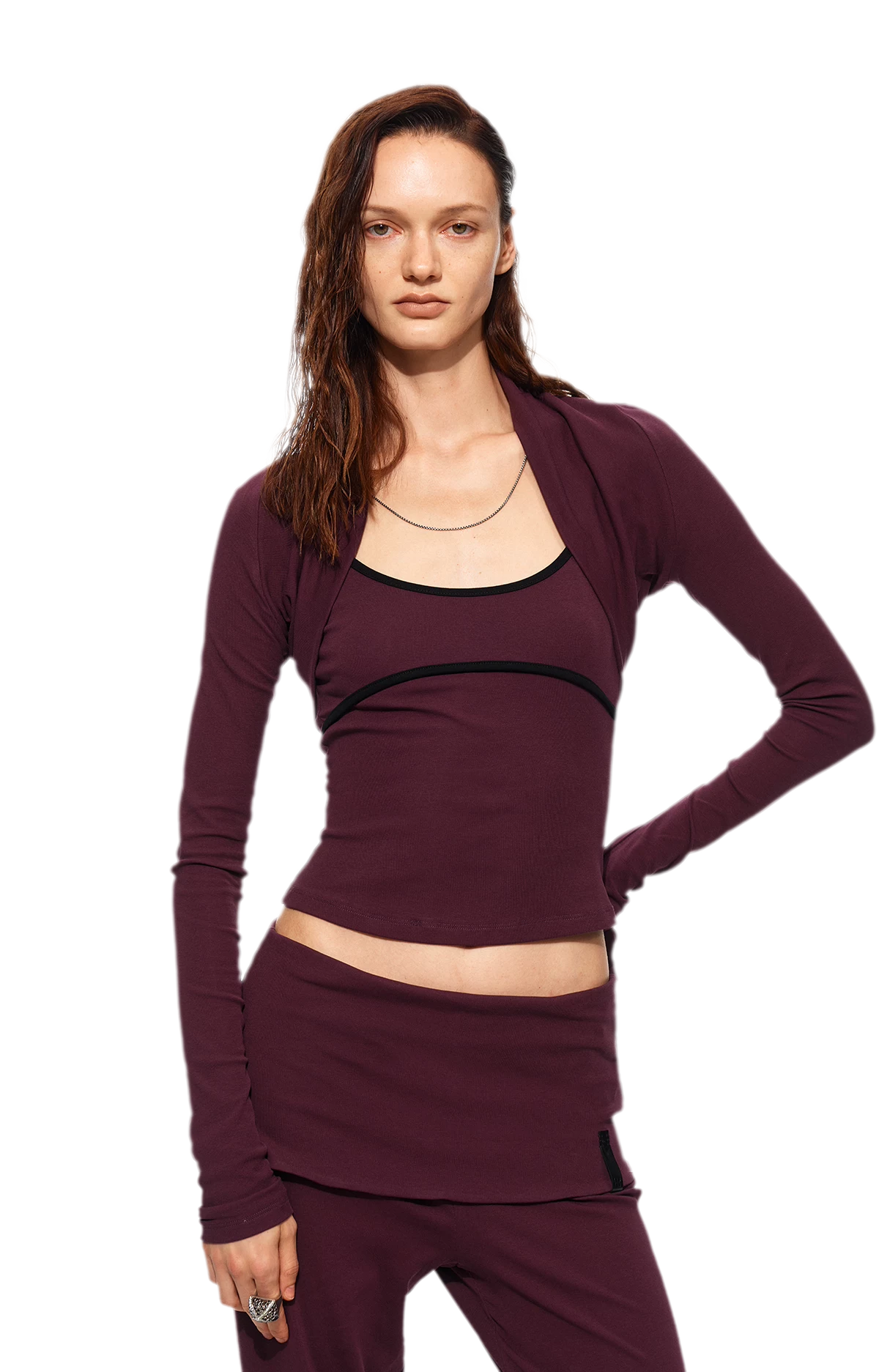 Contrast Cami Pants Set