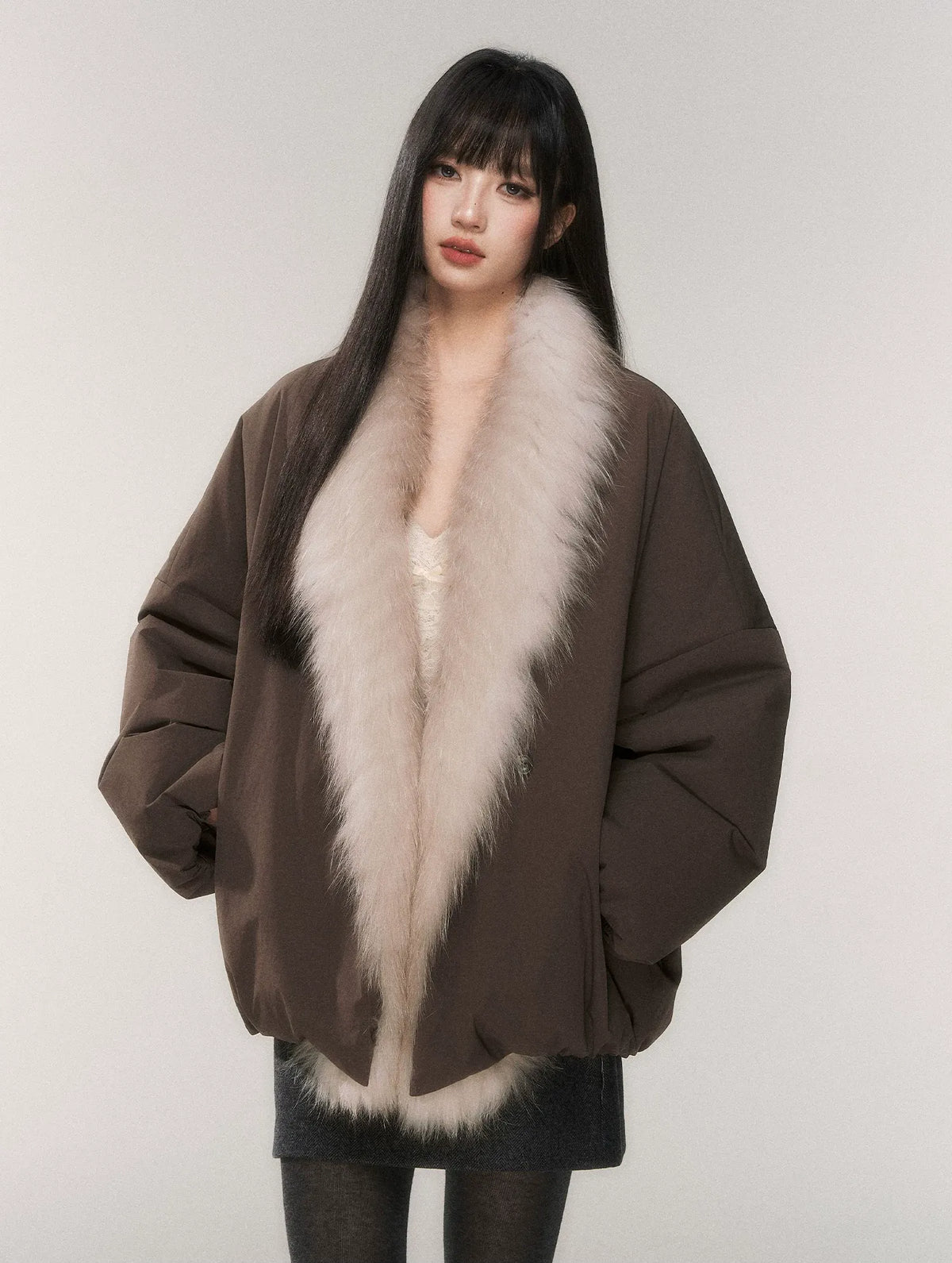 Fox Fur Goose Down Coat