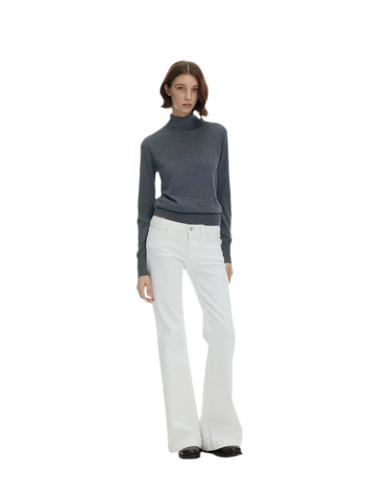 Ribbed Slim-Fit Turtleneck Knit