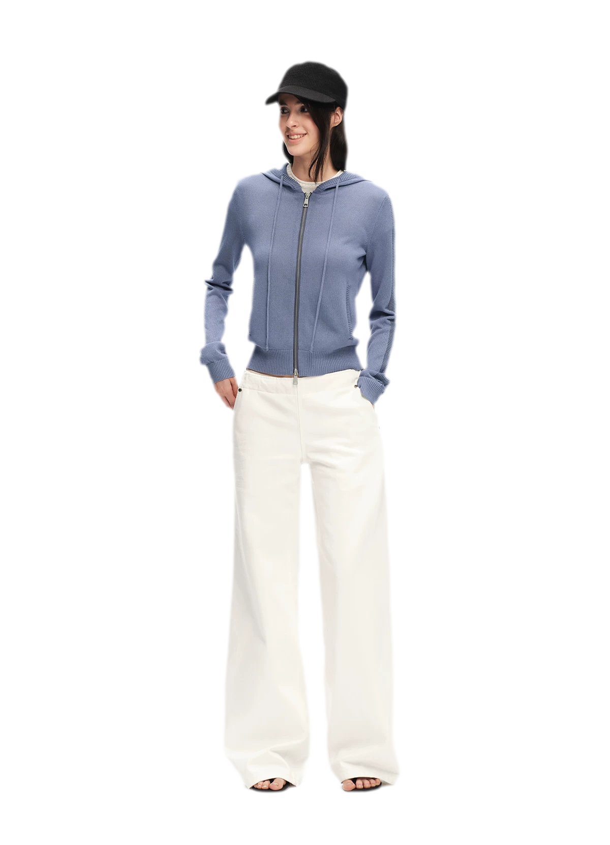 Pure Cotton Wide-Leg Jeans