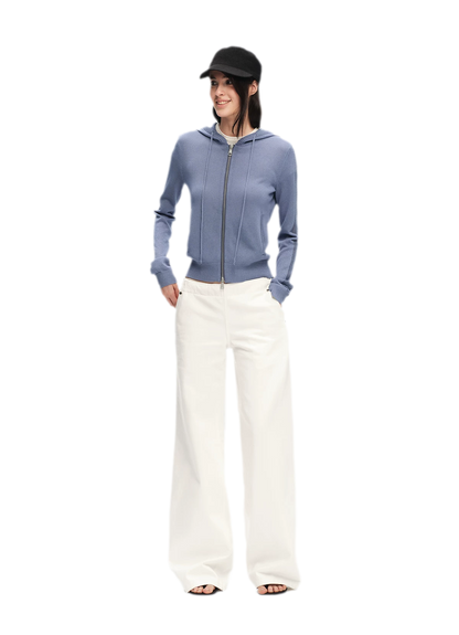 Pure Cotton Wide-Leg Jeans