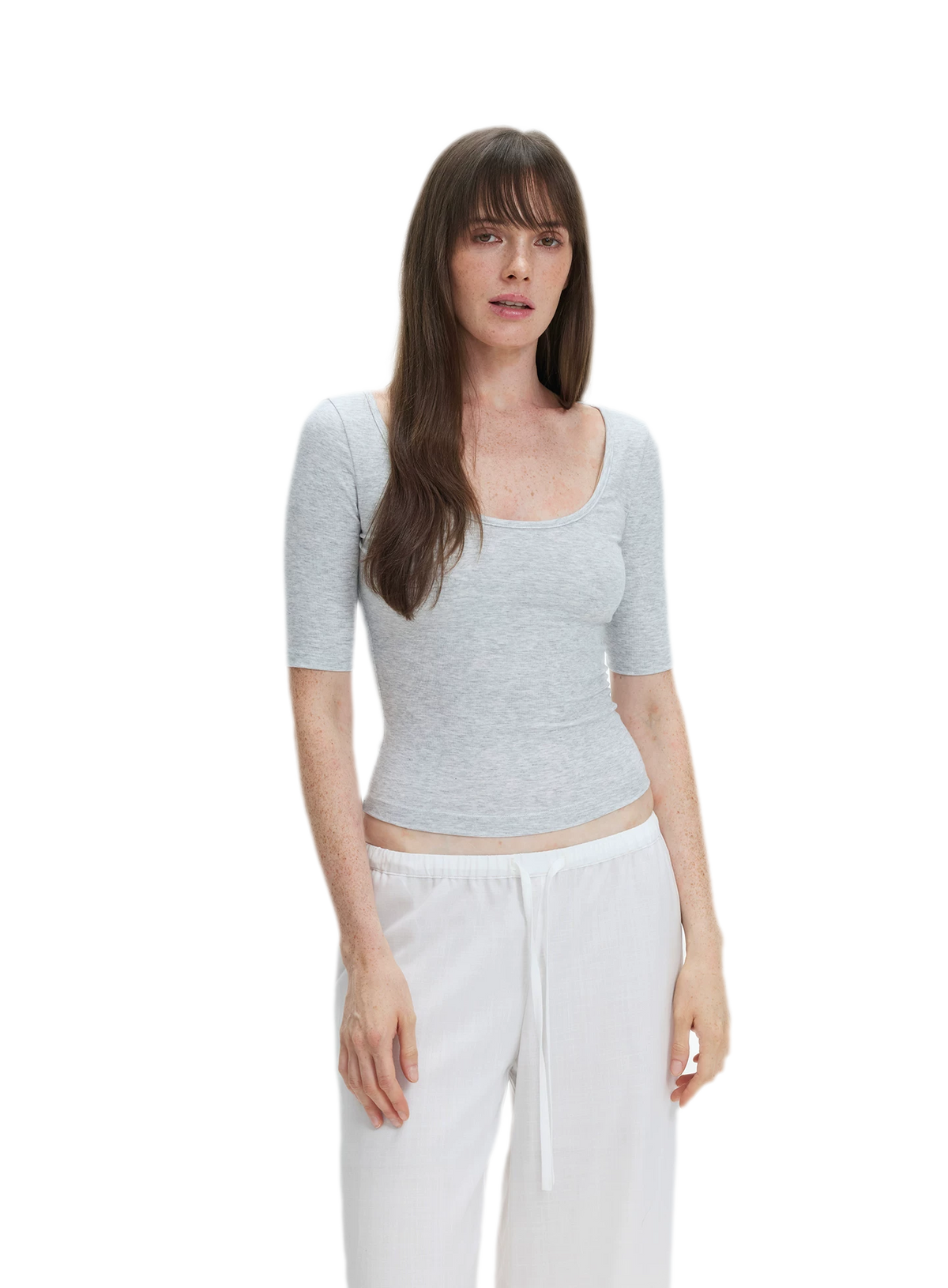 Soft U-Neck Slim-Fit T-Shirt