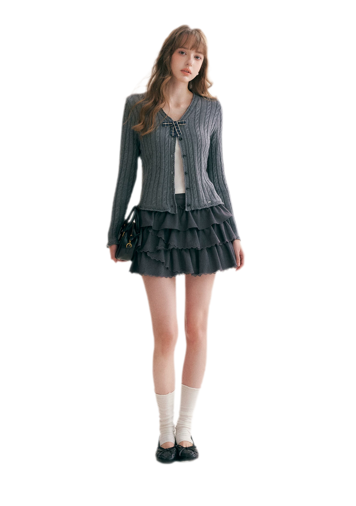 Layered Ruffle A-Line Skirt