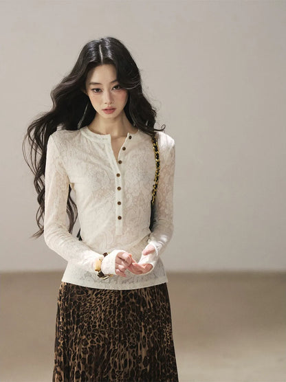 Paisley Jacquard Cropped Wool Top
