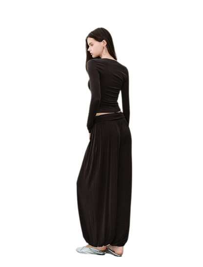 Draped Lantern Pants